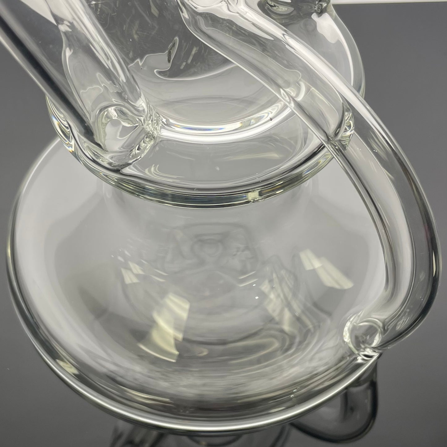 Red Heady Clear D.U.S.C. Recycling Tube w/ Lysergic Glass Art Downstem