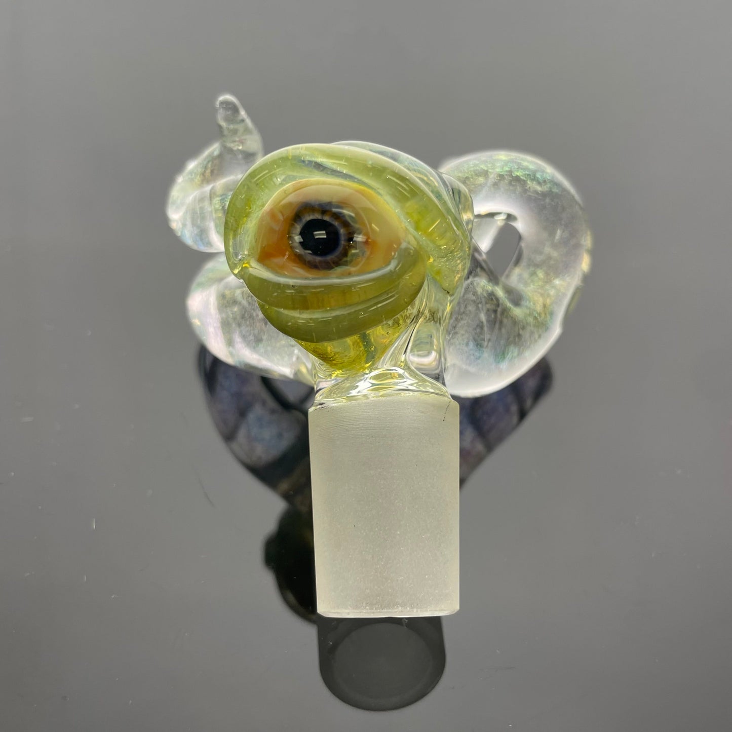 Shine Glass 19" Artifact Fumed 44mm Inline w/ Monster Bowl - #1 (On sale due to crooked perc)