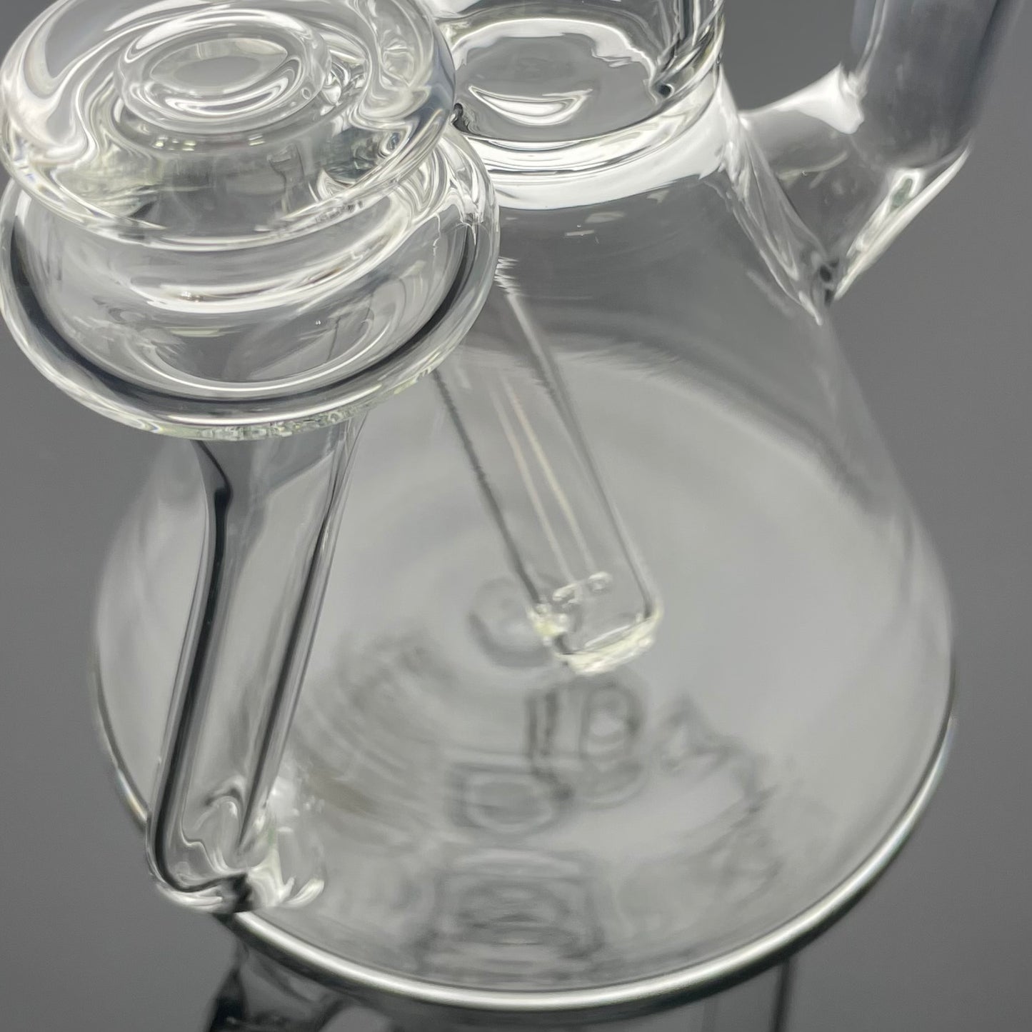 Discobox Colour Accented Removable Double Recycler Beaker - Cobalt Over Ghost