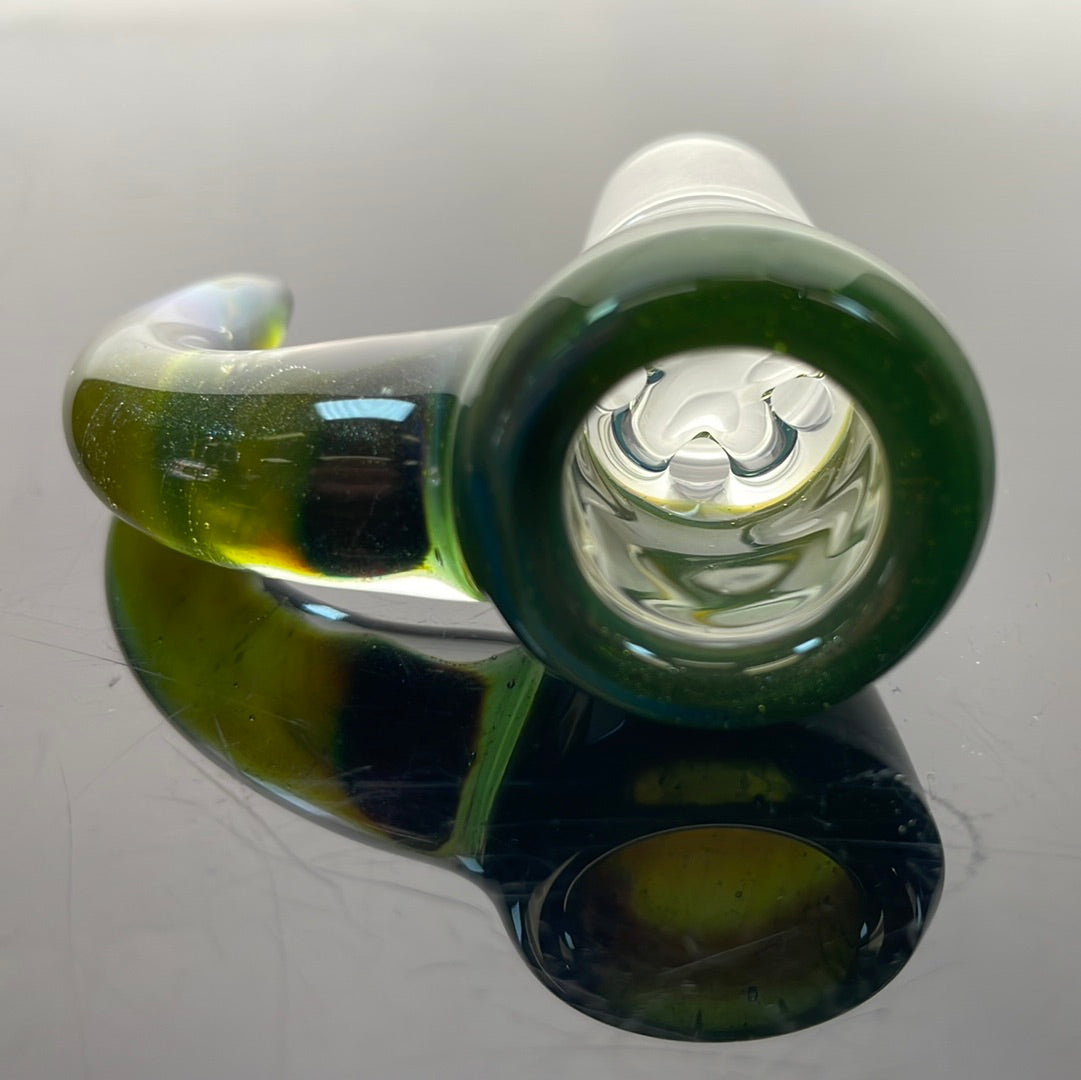 Green Belt Inline Tube w/ Coloured Midsection & Matching Bowl - Mystery Aventurine