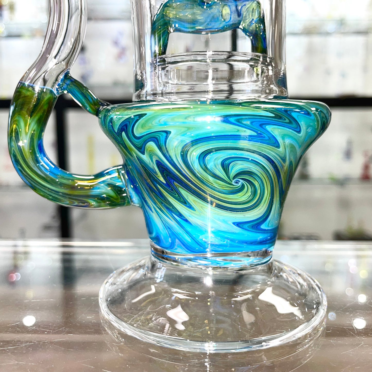 Mastah Glass Special Edition Worked Hash Lantern - Hurricane Strike x Blue Honey Wigwag