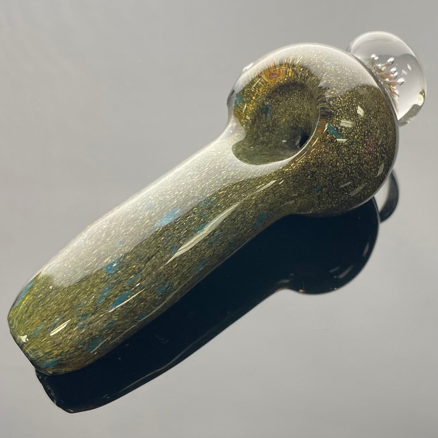 KG Glass 4" Thick Hand Pipe w/ Air Trap Marble