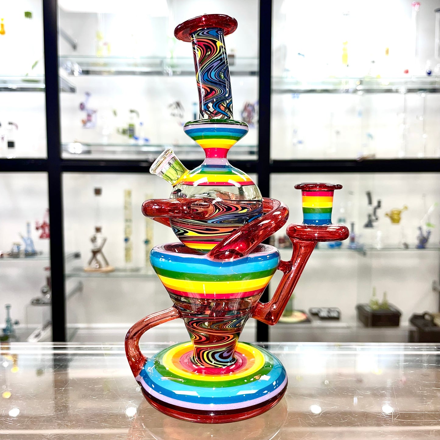 Korey Cotnam Worked Rainbow WigWag Hydracycler w/ Opal Coin