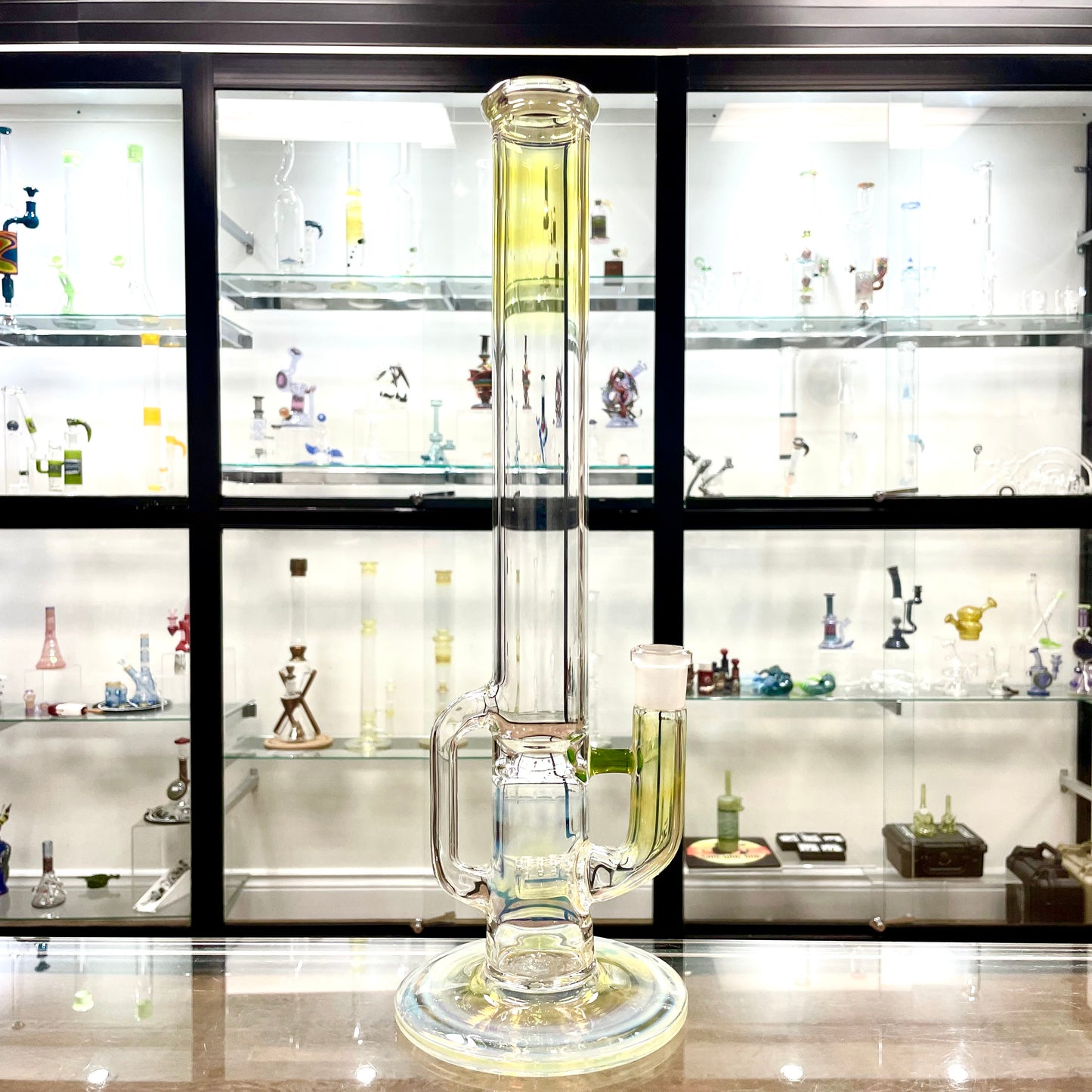 Green Belt Colour Accented Fume Stemline Drain Tube - Green Opal