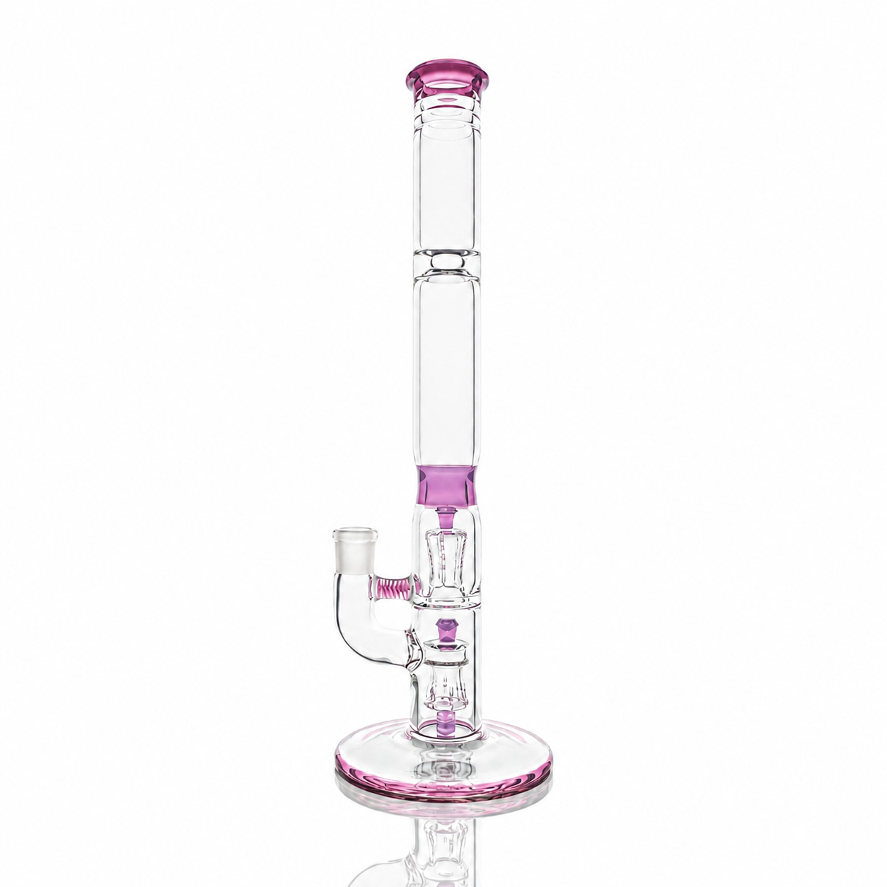 Jamms Full Accent Double Diamond Tube w/ Colour Band & Restriction - Telemagenta