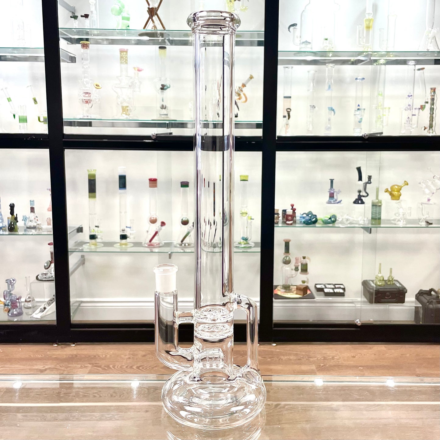 Green Belt Clear Blooper Stemline Tube w/ Drain & Hollow Foot