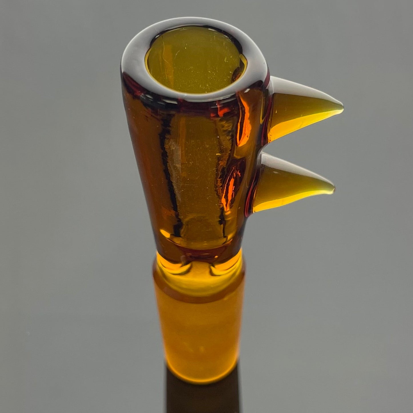Glass With Jeremy 14mm 1 Hole 2 Horn Bowl - Various Colours