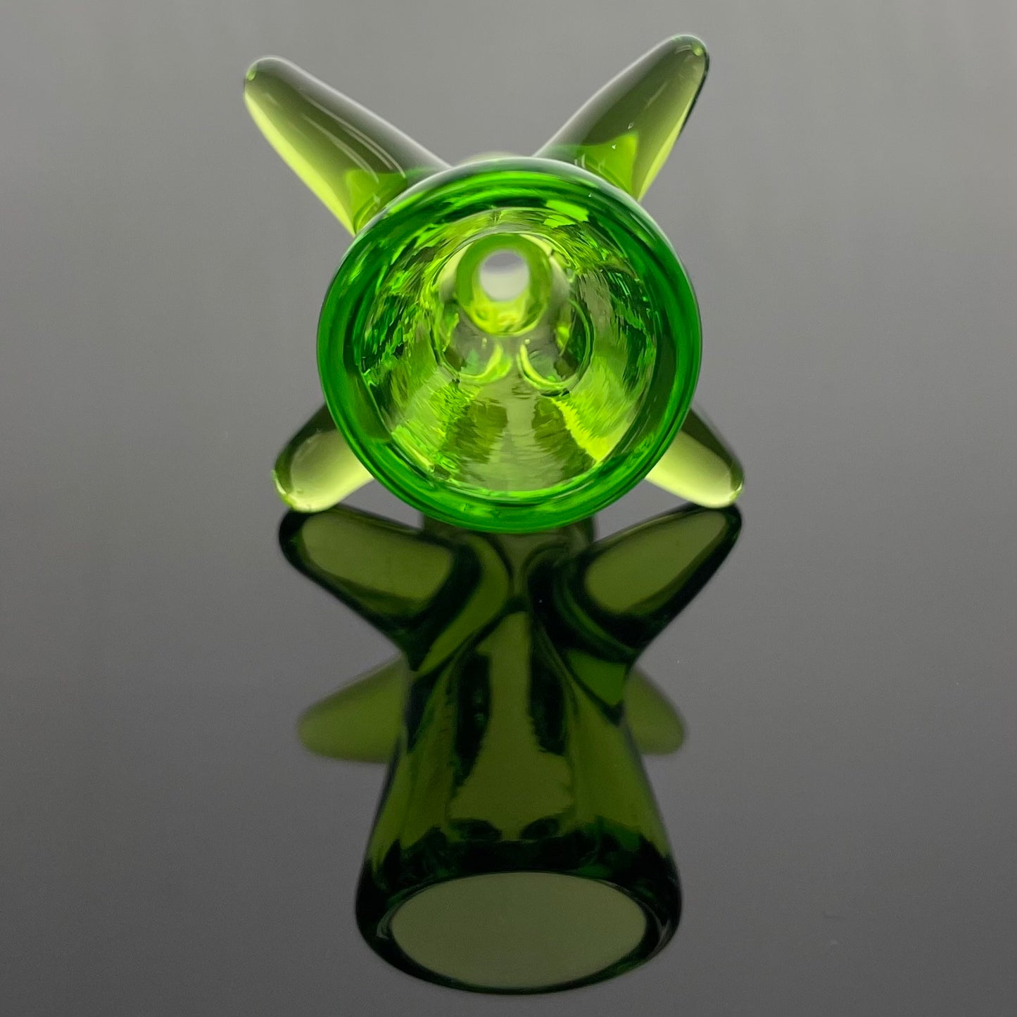 Glass With Jeremy 14mm 1 Hole 4 Horn Bowl - Various Colours