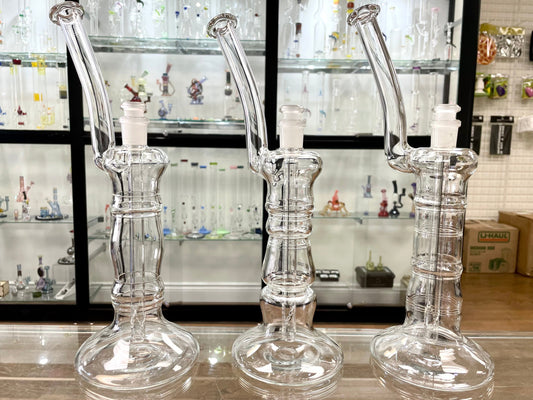 Mastah Glass Clear 14mm Bubbler w/ Removable Stem