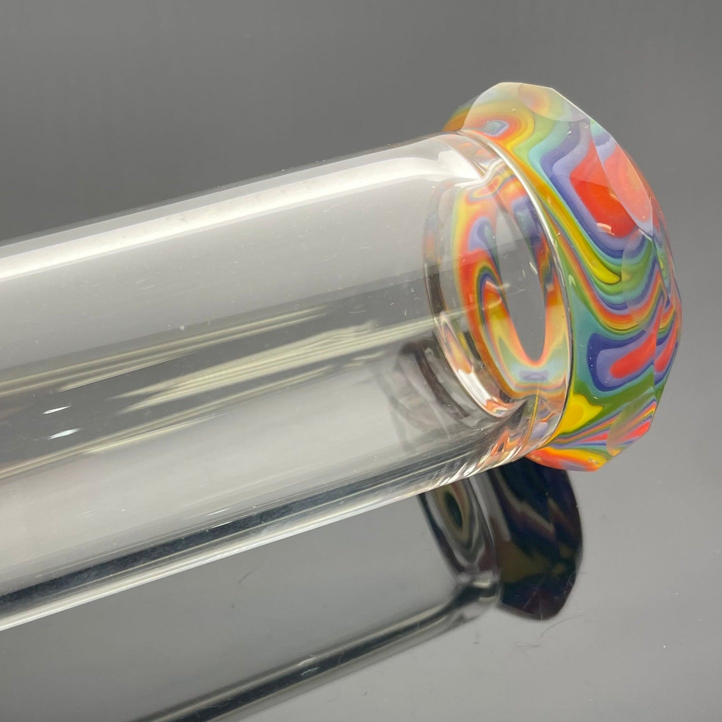 Blazed Worked Swiss Style Tube w/ Opal - Wavy Gravy
