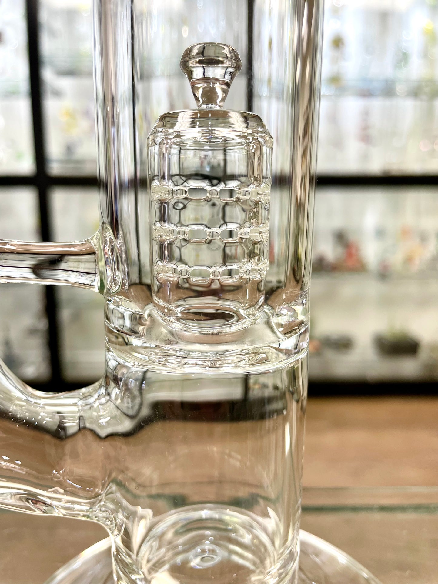 Jamms Straight Tube w/ Gridded Dome Perc - Clear