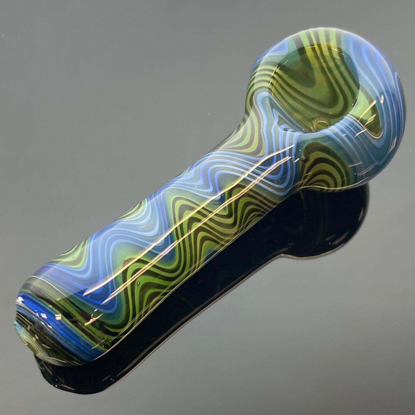 Unbranded 3.75" Swirling Wig Wag Glass Hand Pipe - Various Colours