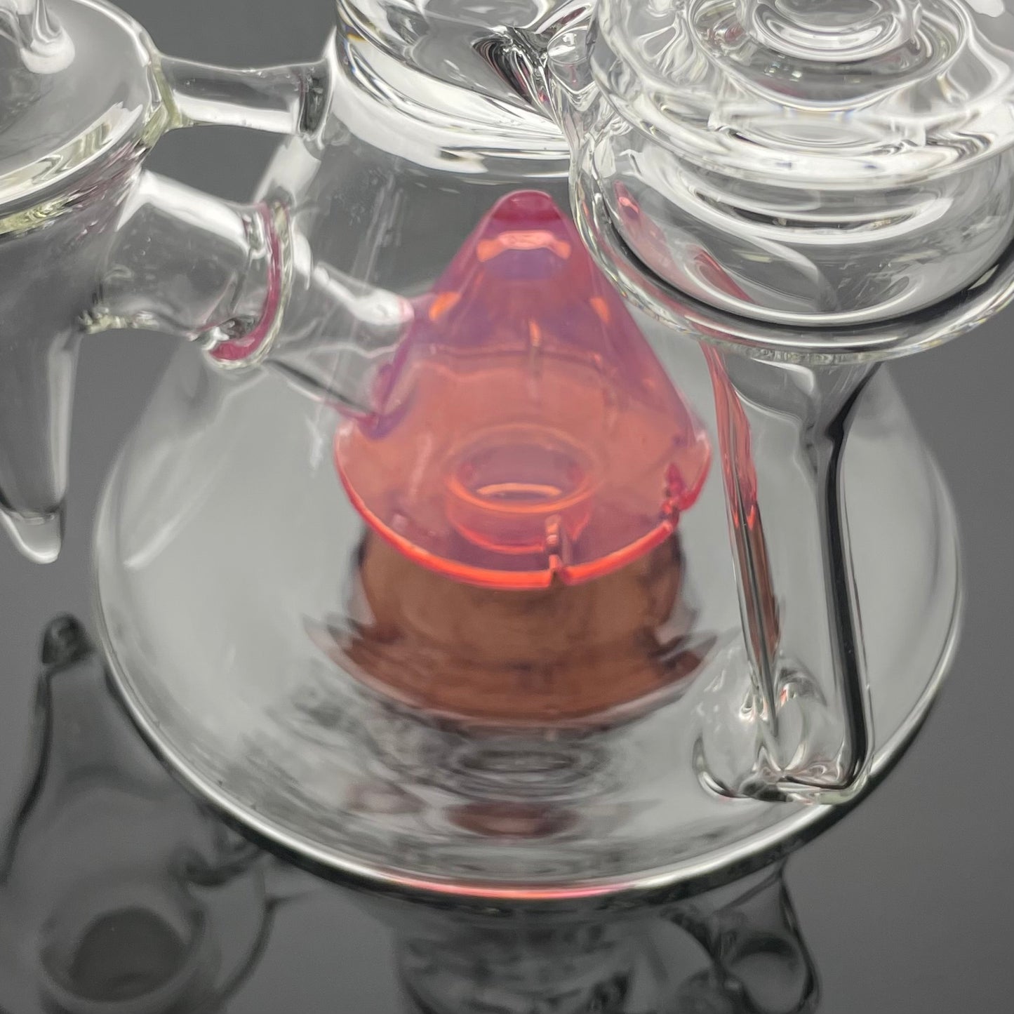 Discobox Large Colour Accented Fixed Double Recycler Beaker - Telemagenta Lite Over Ghost