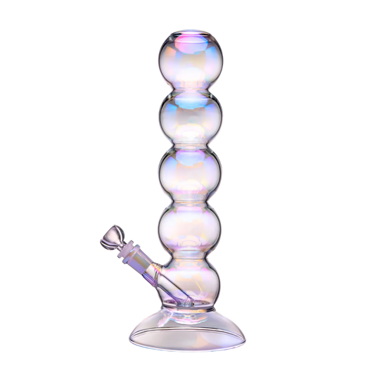 BigFun! iridescent Bubble Bong w/ Bowl - 13"
