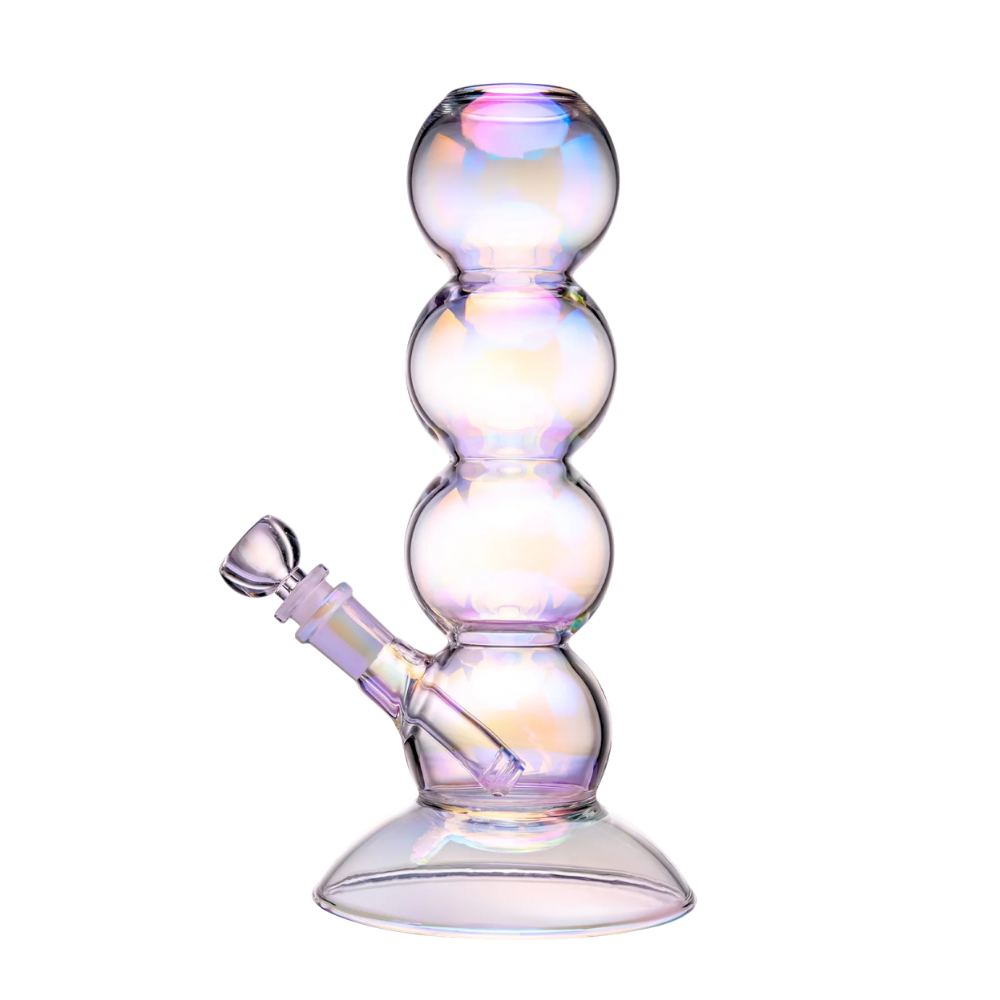 BigFun! iridescent Bubble Bong w/ Bowl - 10"