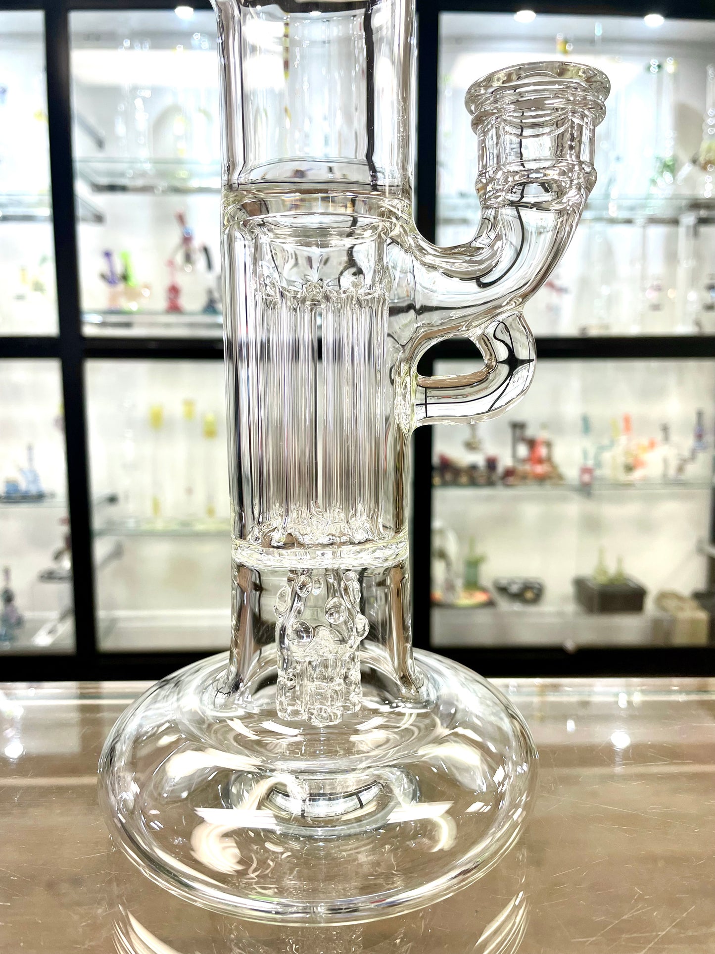 Blazed Mini Pillar w/ Bent Neck & Hollow Foot & F4 - Clear