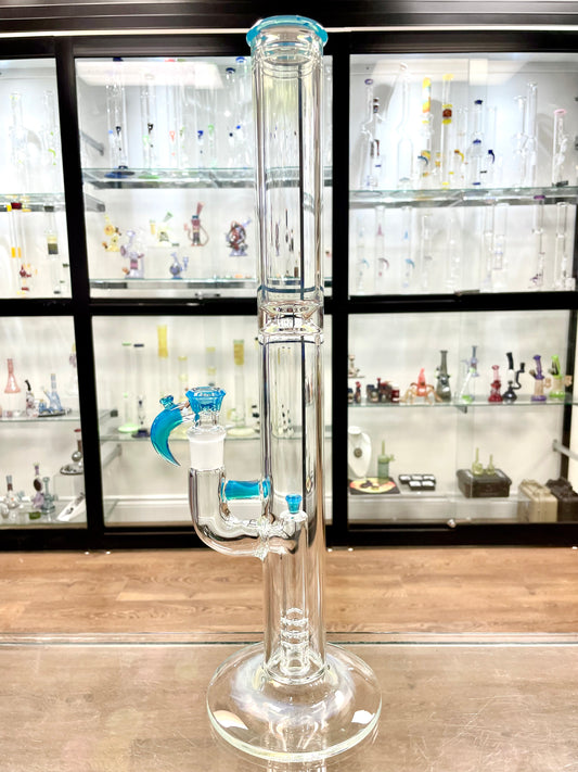 Jamms Colour Accented 180° Pillar Perc Straight Tube - Meta & Fume