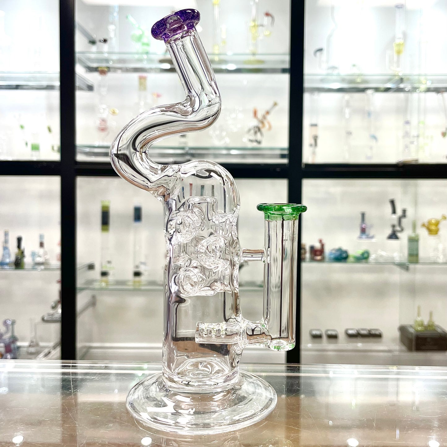 Mimzy Colour Accented Fab Rig w/ Bent Neck - 14mm