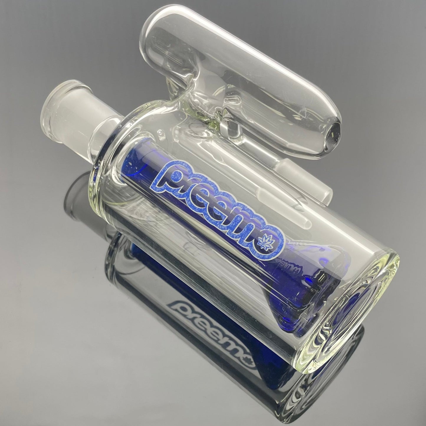 Preemo Glass 14mm 90 Degree  Ash catcher w/ Showerhead Perc - Blue