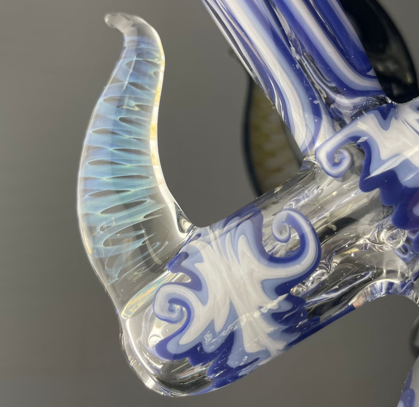 Red Beard Glass Worked 10mm  Mini Donut Inline w/ Quartz Banger