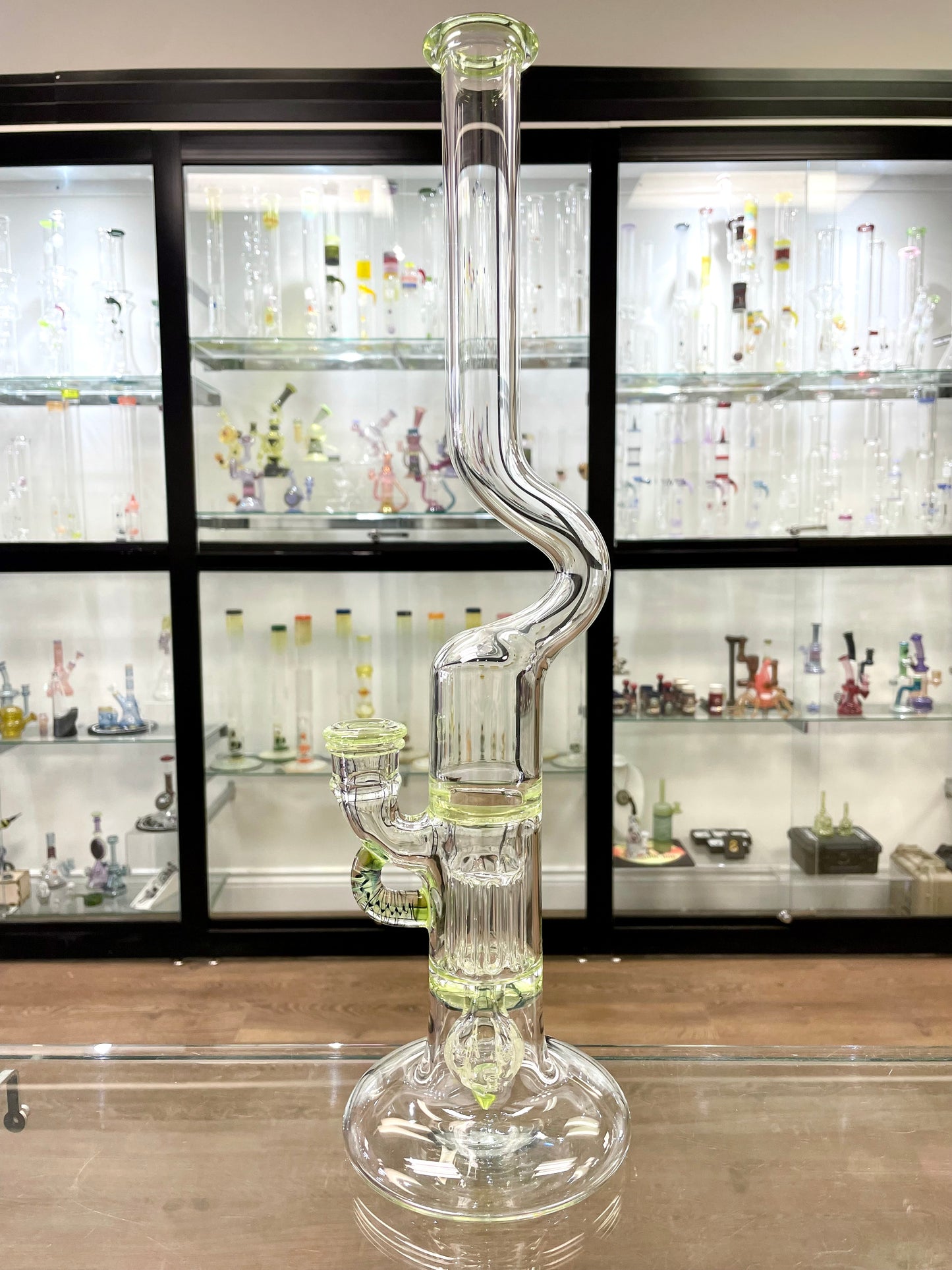 Blazed Mini Pillar Tube w/ Hollow Foot & Bent Neck  - Ectoplasm