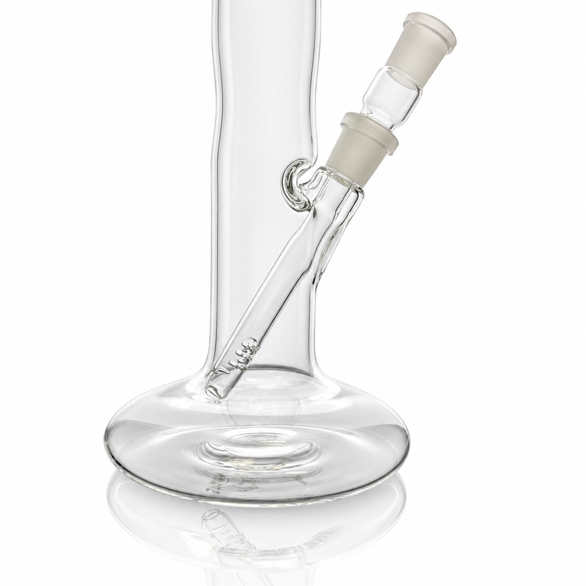 Mastah Glass Clear 15" Hollow Foot Straight Tube w/ 18mm-18mm Stem