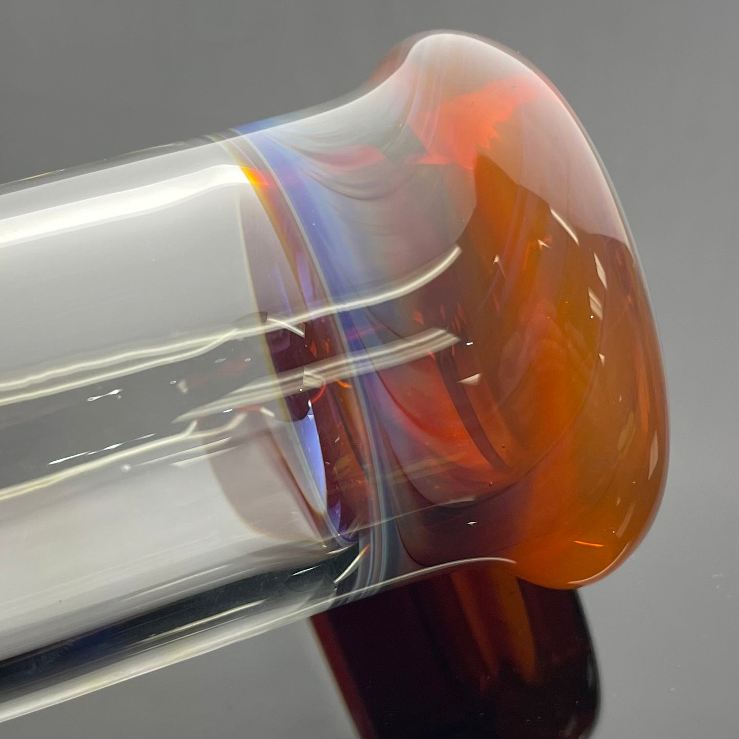 Green Belt Colour Accented Stemline Tube w/ Imperial & Hollow Foot - Amber Purple