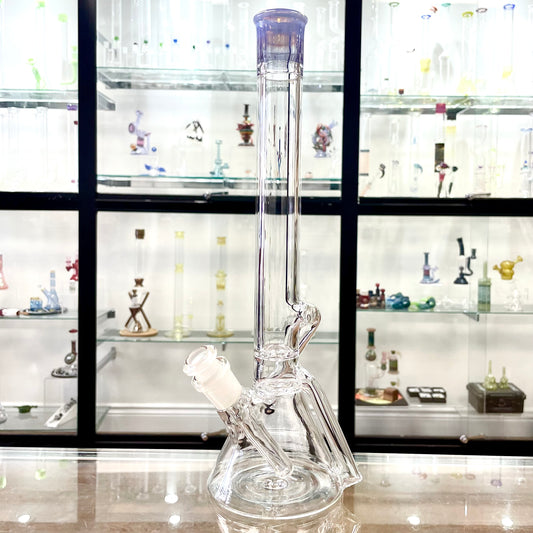 Discobox Colour Accented Single Recycler Beaker w/ Removable Stem - Royal Jelly Lite