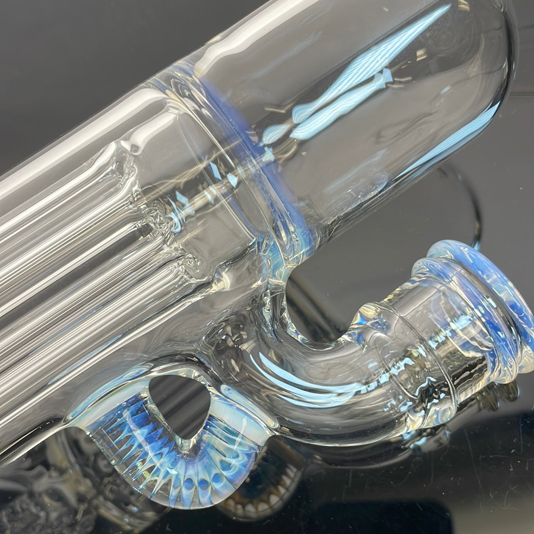 Blazed Mini Pillar Tube w/ Hollow Foot & Bent Neck & F4 - Ghost