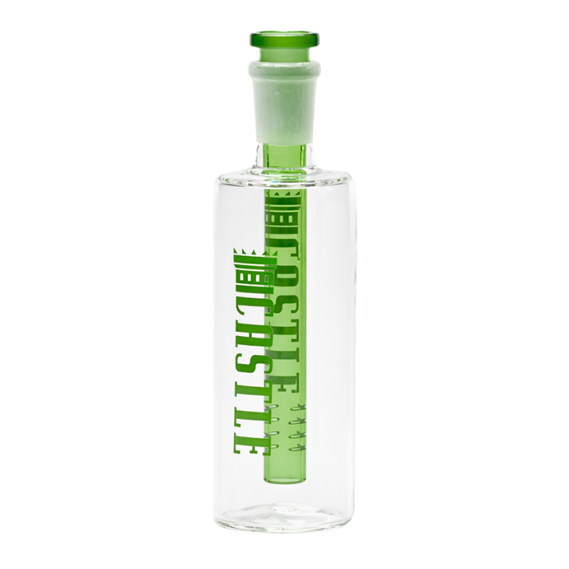 Castle Glassworks 14mm 90 Degree 4-Slit Ashcatcher w/ Removable Stem - Various Colours