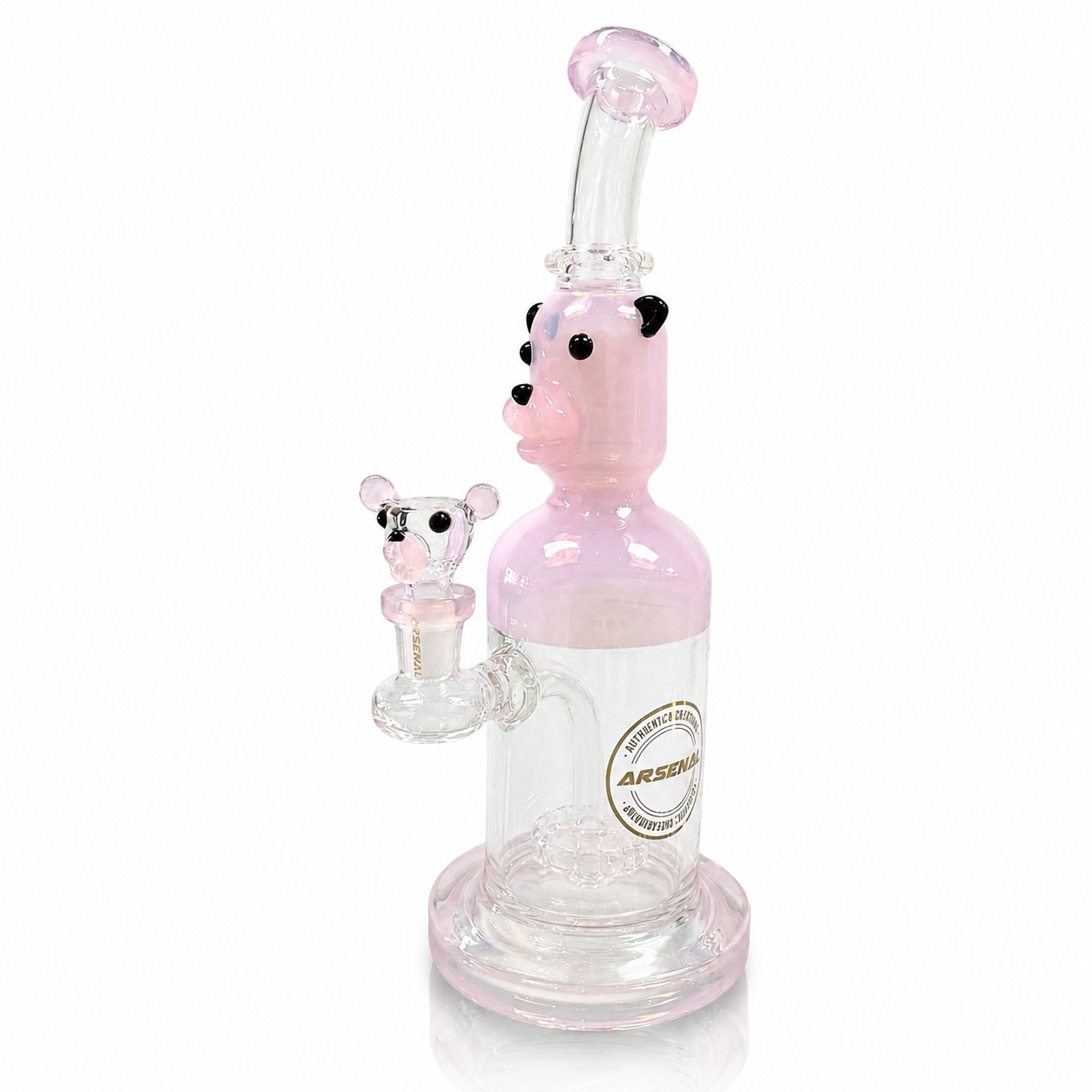 Arsenal 11" Bear Buddy Mini Bong w/ 14mm Screen Bowl - Various Colours