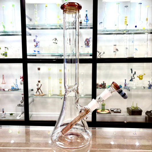 Green Belt Colour Accented Beaker - Moist Raspberry over Exp. Bronze Pearl