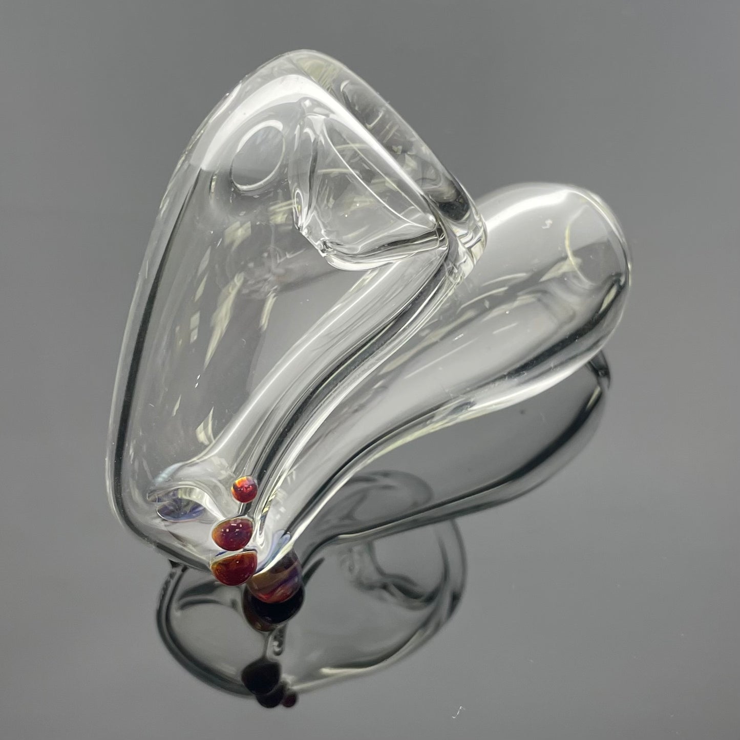 Intent Glass 3" Clear Sherlock Hand Pipe w/ Coloured Feet