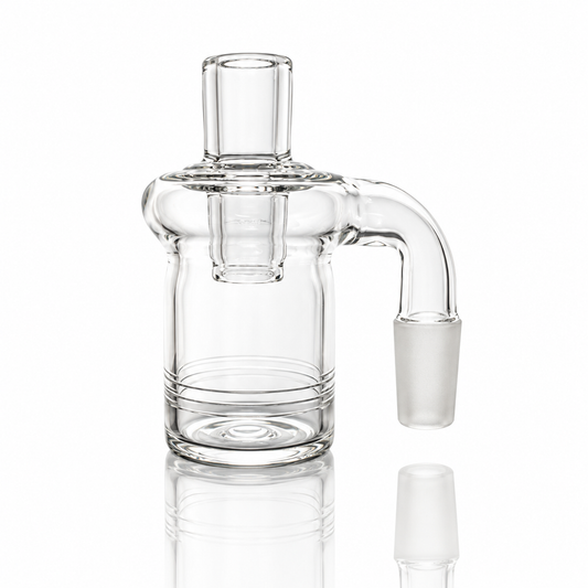 Mastah Glass 18mm/18mm 90 Degree Dry Ash Catcher w/ Handmade Joint