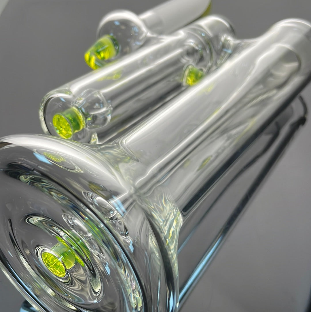 Green Belt Colour Accented Double Bubbler 18mm - Ion