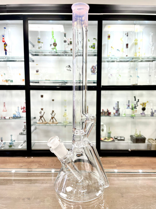 Discobox Colour Accented Single Recycler Beaker w/ Removable Stem - Blossom