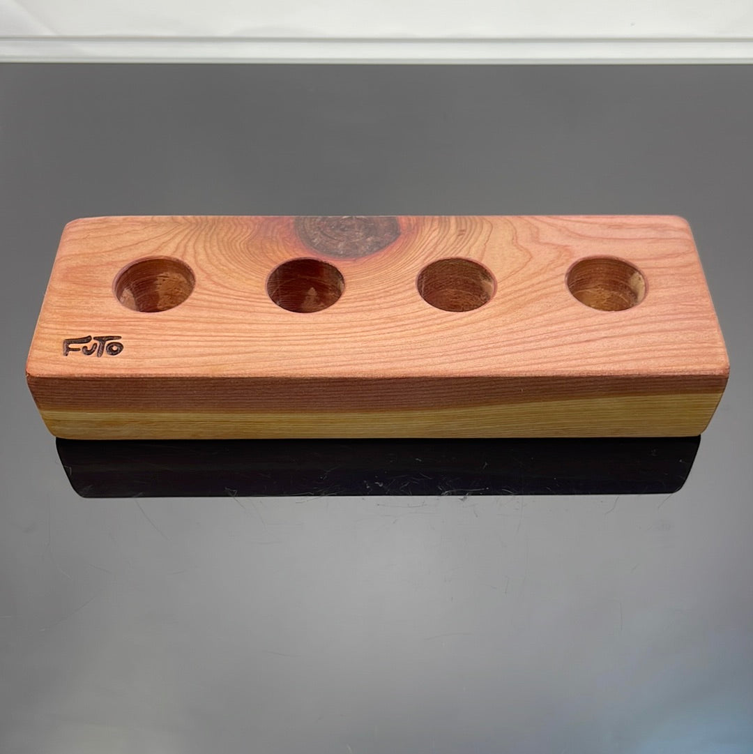 Futo 4 Hole Bowl Stand - 18mm Cedar