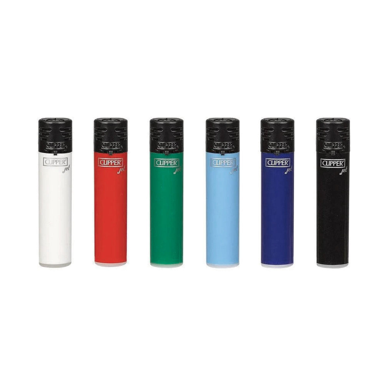 Clipper Jet Flame Refillable Lighter - Solid Colours