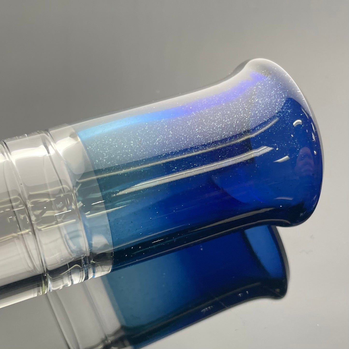 Discobox Colour Accented Fixed Double Recycler Beaker - Blue Stardust Over Cobalt