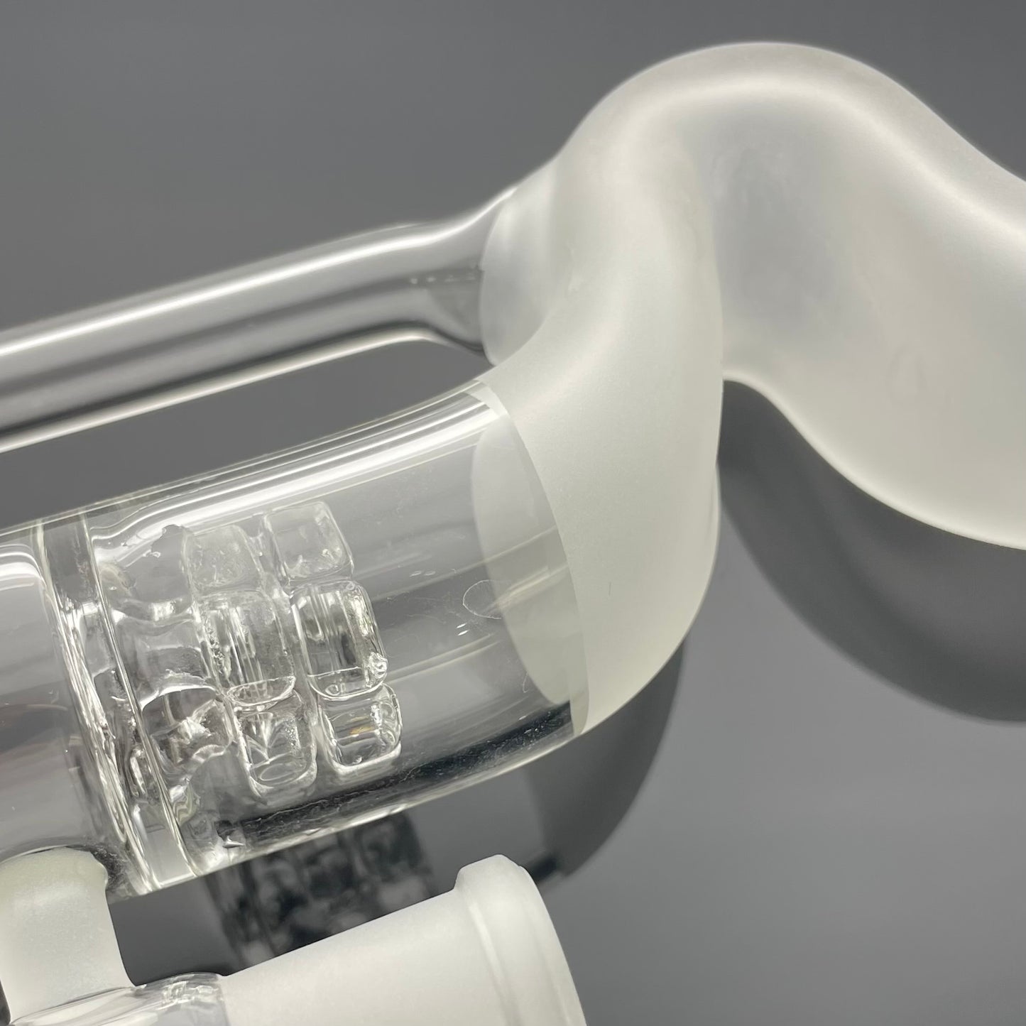Gnob Glass Bent Neck Prototype Recycler w/ Sandblasting - #18
