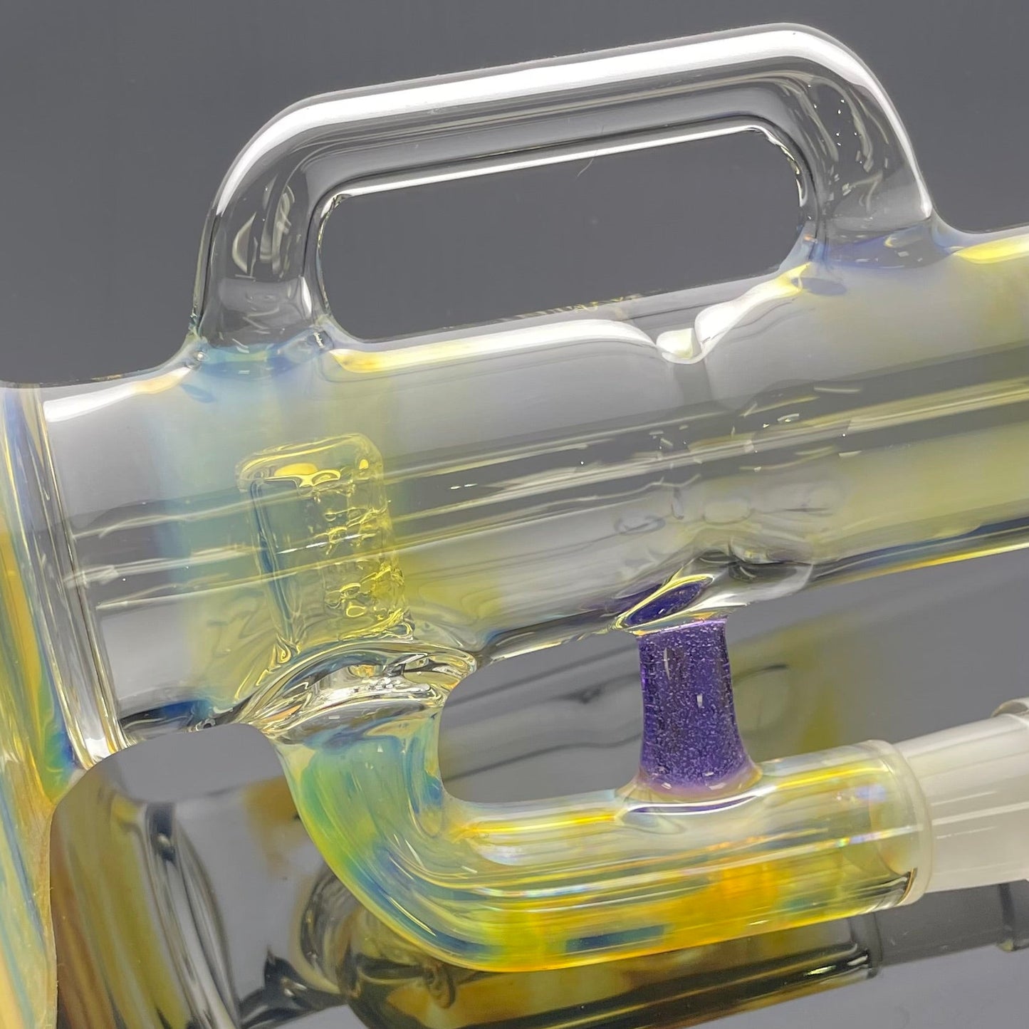 Green Belt Colour Accented Fume Stemline Drain Tube - Purple Lollipop