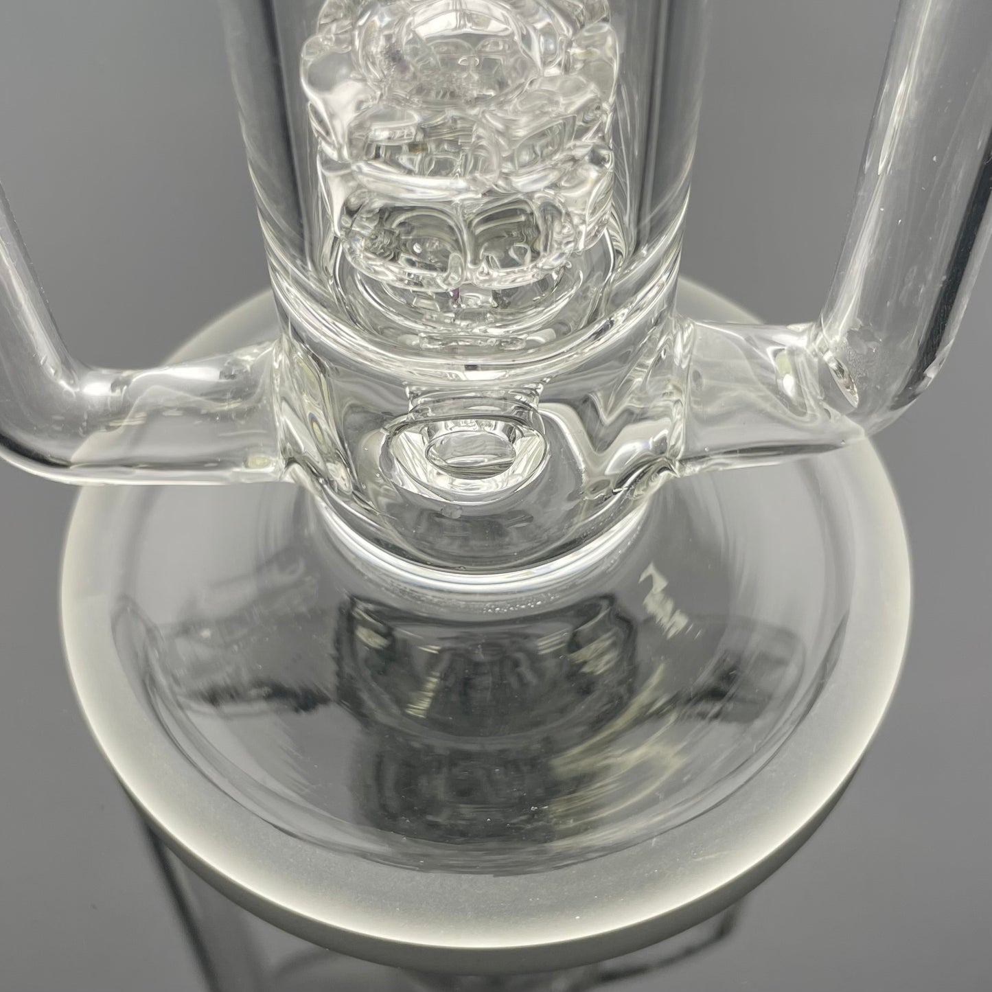 Gnob Glass Bent Neck Prototype Dual Drain Recycler w/ Sandblasting - #17