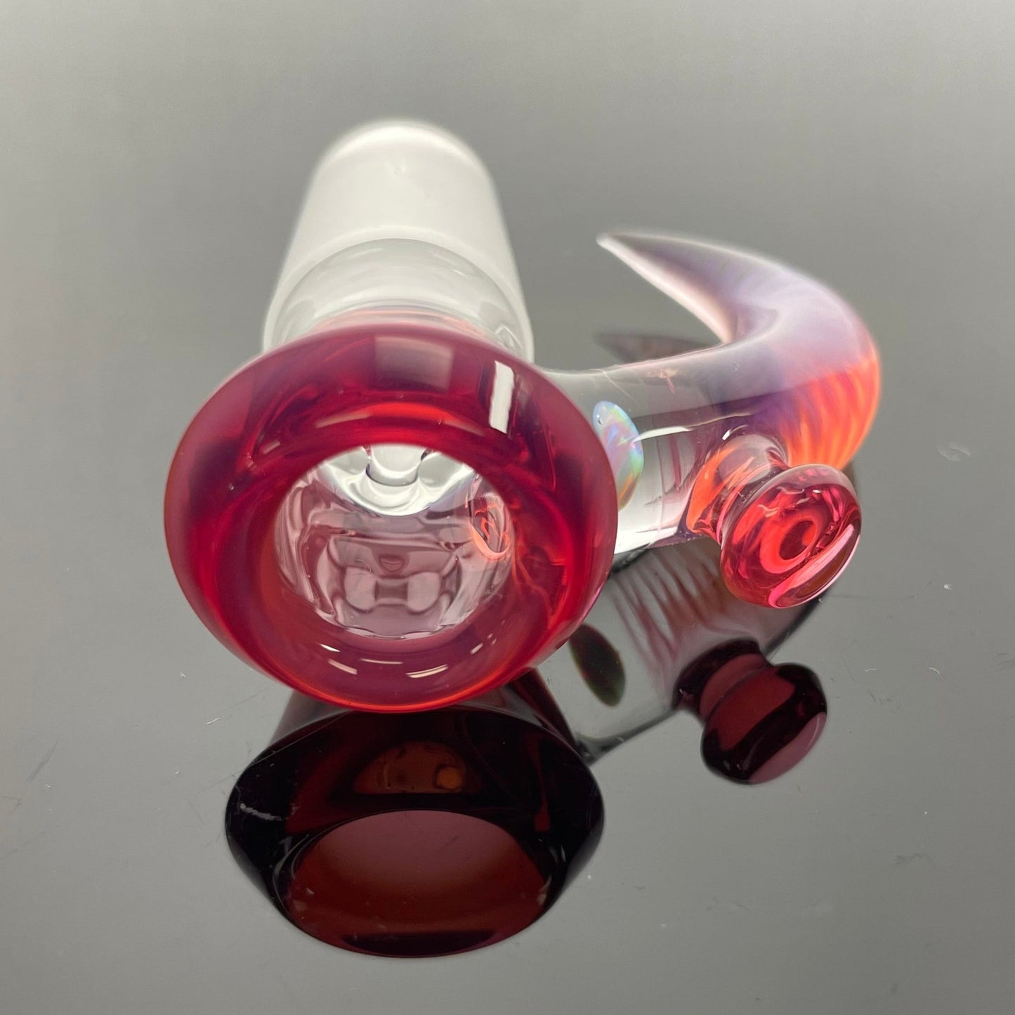 Jamms Straight Tube Set w/ Fumed Pillar to Diamond Perc  - Telemagenta w/ Opal Slide