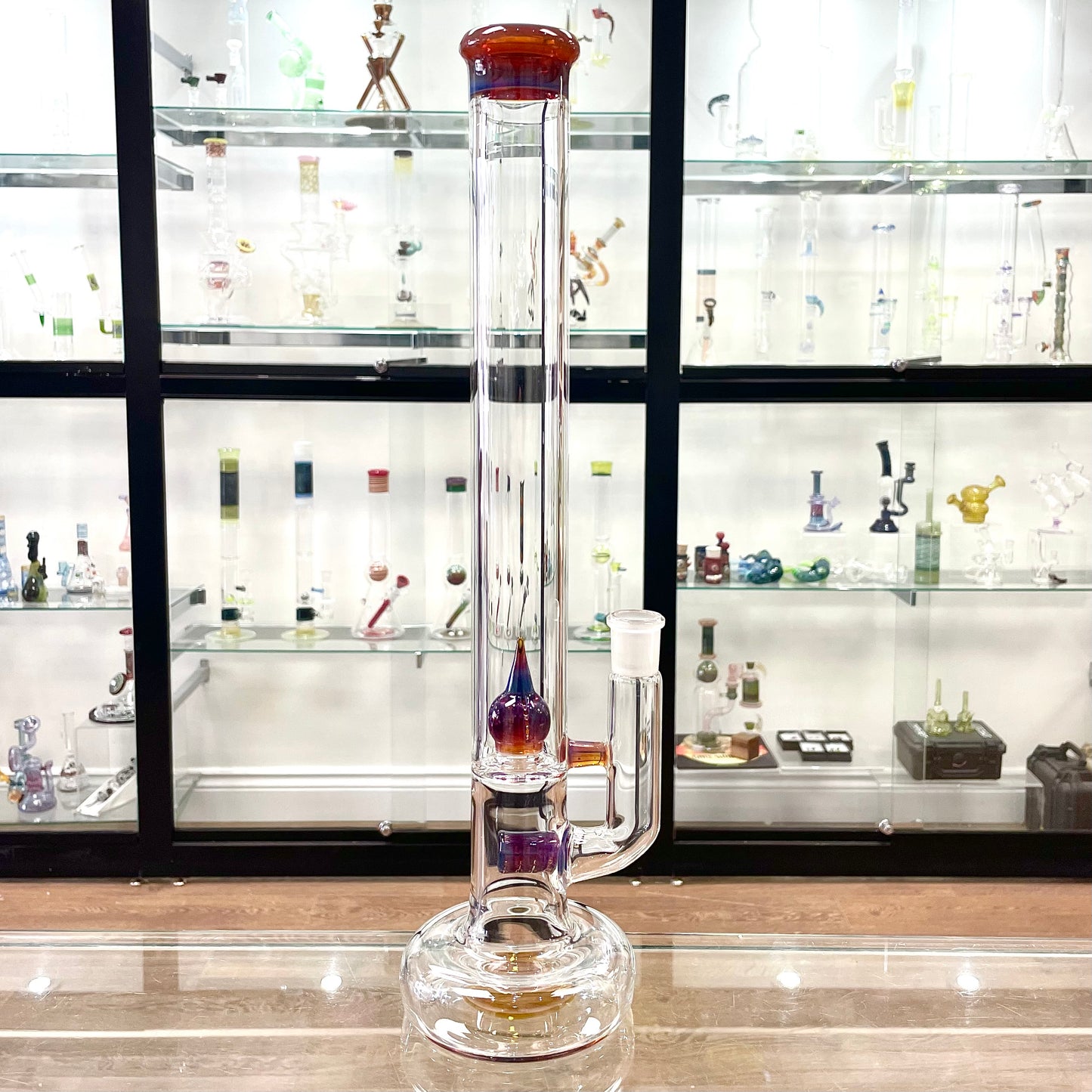 Green Belt Colour Accented Stemline Tube w/ Imperial & Hollow Foot - Amber Purple