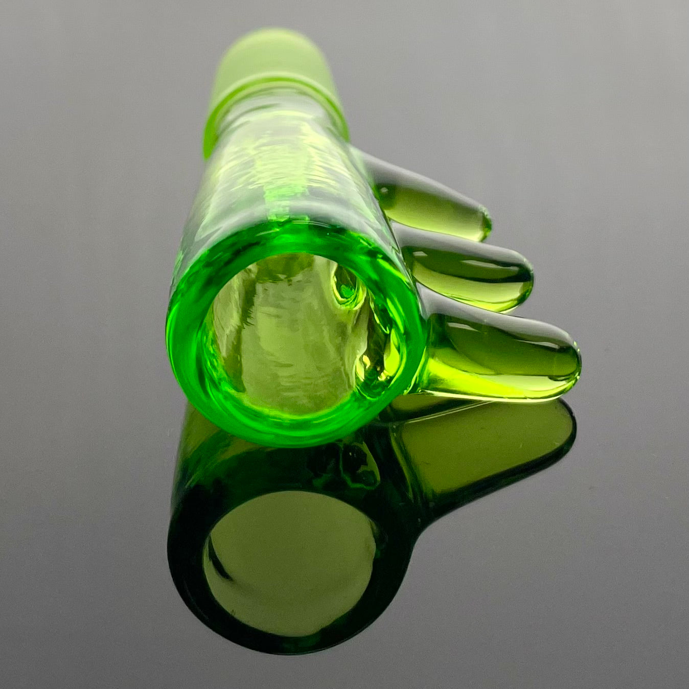 Glass With Jeremy 14mm 1 Hole Triple Horn Bowl - Various Colours