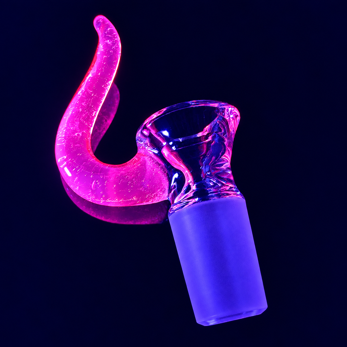 Discobox Clear Bowl w/ Horn 18mm 1 Hole