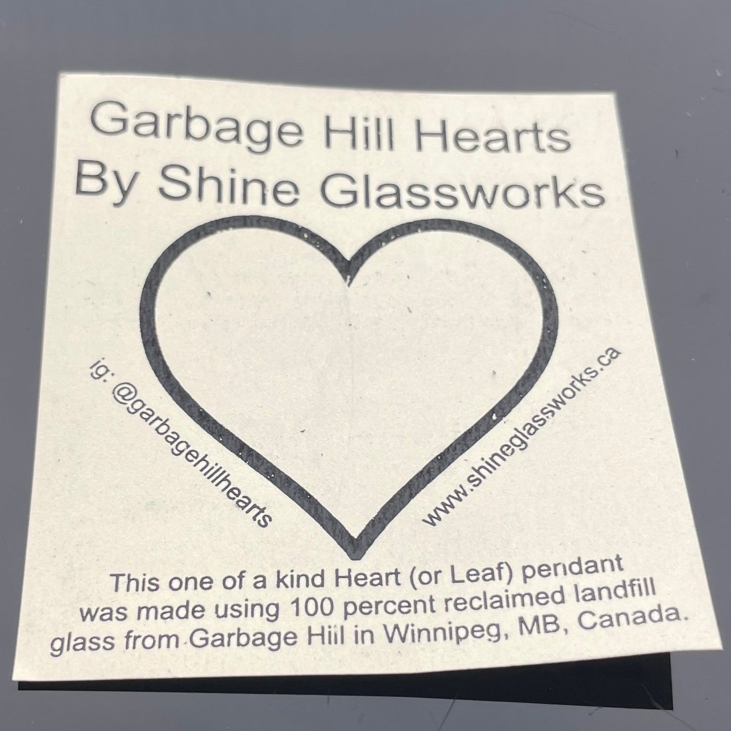 Shine Garbage Hill Leaf Pendant