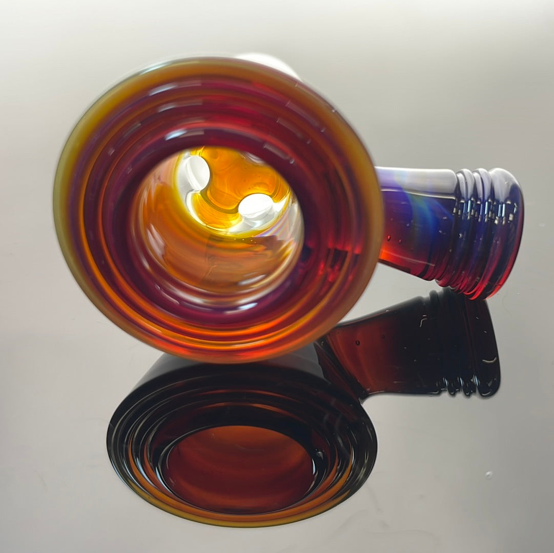 Obzrvr 18mm Bowl w/ Handle - #8 Amber Purple