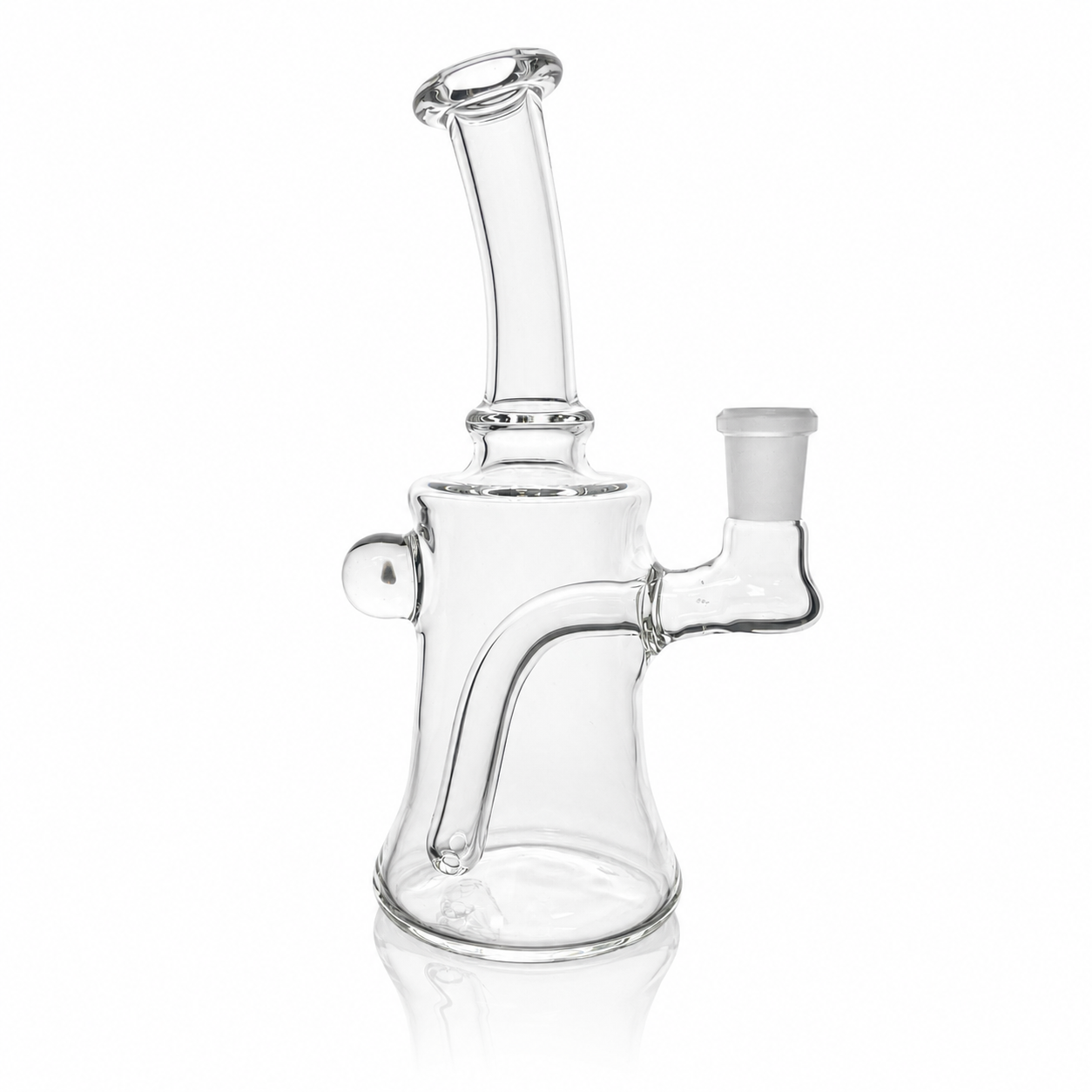Clarks Glass 14mm Clear Bent Neck Mini Tube w/ Factory Joint