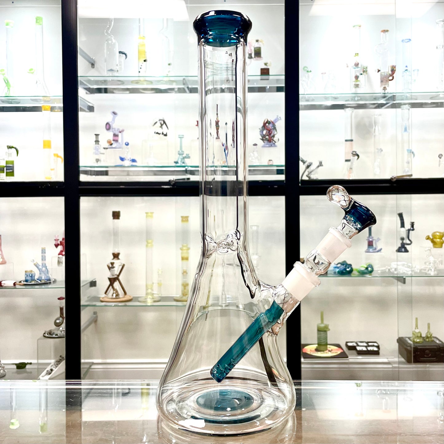 Green Belt Colour Accented Beaker - Heavy Blue Stardust